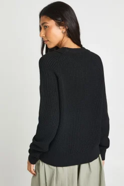 Synthétiquell Long En Maille Épaisse À Découpe
