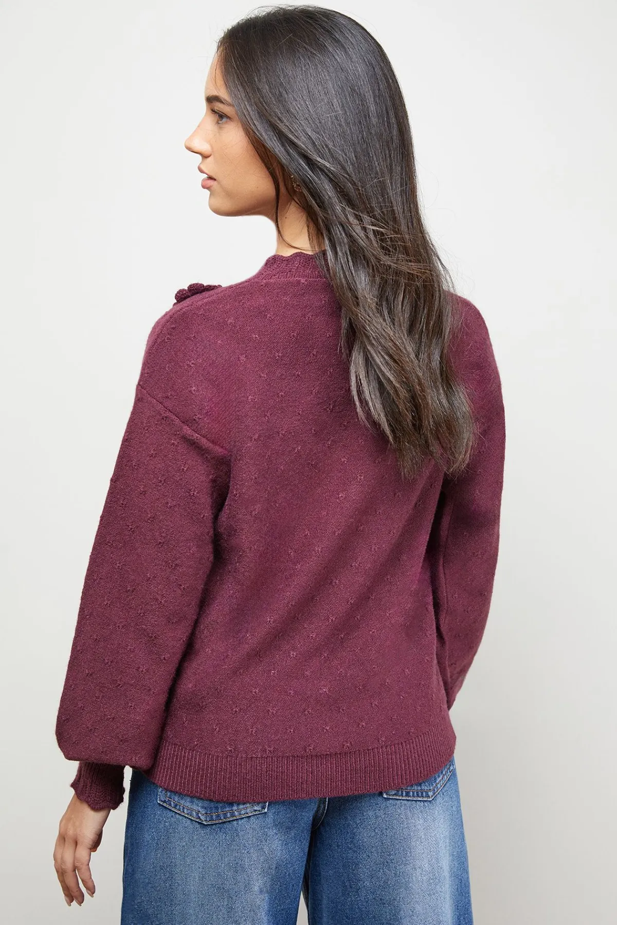 Oasis synthétiquell à Manches Longues avec Détail Floral<Femme Pulls Et Gilets|Toutes Les Mailles