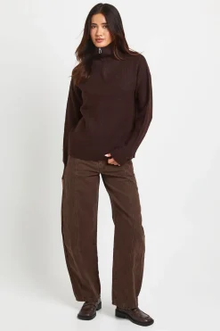 boohoo Synthétiquell Oversize À Col Zippé En Grosse Maille<Femme Pulls Et Gilets|Toutes Les Mailles
