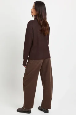 boohoo Synthétiquell Oversize À Col Zippé En Grosse Maille<Femme Pulls Et Gilets|Toutes Les Mailles