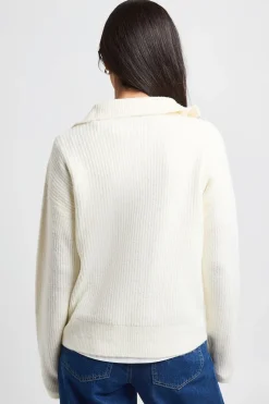 Synthétiquell Oversize En Maille Épaisse Avec Col Zippé