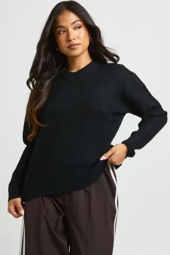 boohoo Synthétiquell Petite En Maille À Encolure En V<Femme Pulls Et Gilets|Toutes Les Mailles
