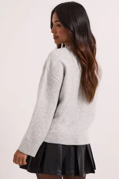 synthétiquell Petite Gris à Paillettes Éparses