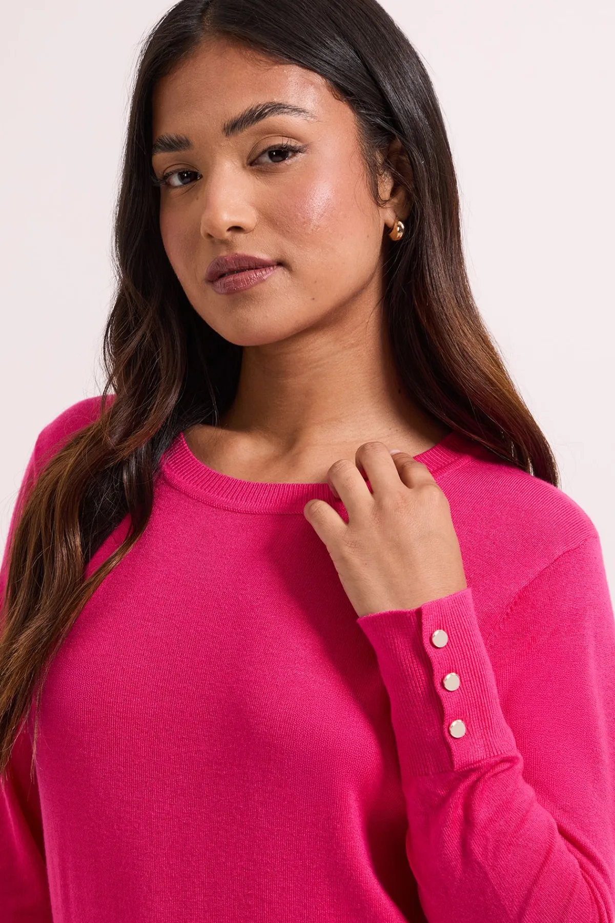 Dorothy Perkins synthétiquell Petite à Col Rond et Poignets Boutonnés<Femme Pulls Et Gilets|Toutes Les Mailles