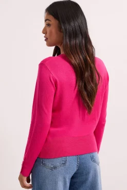 Dorothy Perkins synthétiquell Petite à Col Rond et Poignets Boutonnés<Femme Pulls Et Gilets|Toutes Les Mailles