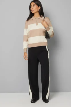 Wallis synthétiquell Polo à Col Rayé<Femme Pulls Et Gilets|Toutes Les Mailles