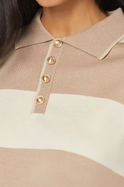 Wallis synthétiquell Polo à Col Rayé<Femme Pulls Et Gilets|Toutes Les Mailles
