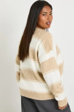 boohoo synthétiquell Rayé Chiné Oversize Grande Taille<Femme Pulls Oversize|Pulls Et Gilets