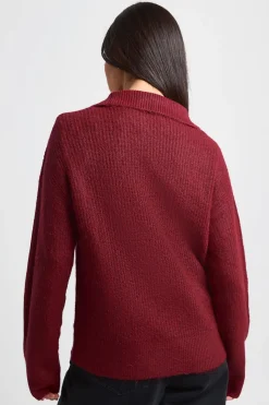 boohoo Synthétiquell Surdimensionné En Maille Épaisse Avec Col Zippé<Femme Pulls Et Gilets|Toutes Les Mailles