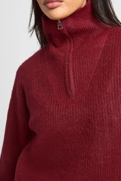 boohoo Synthétiquell Surdimensionné En Maille Épaisse Avec Col Zippé<Femme Pulls Et Gilets|Toutes Les Mailles
