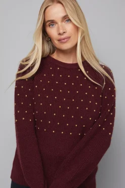 synthétiquell Tricoté à Clous Petite Taille