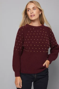 synthétiquell Tricoté à Clous Petite Taille
