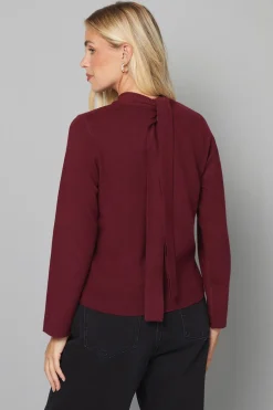 synthétiquell Tricoté à Col Croisé Petite Plum