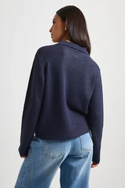Synthétiquell Tricoté À Col Polo Avec Boutons