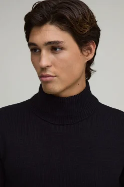 boohooMAN Synthétiquell Tricoté Col Roulé Coupe Ajustée Musclée<Homme Maille|Mailles