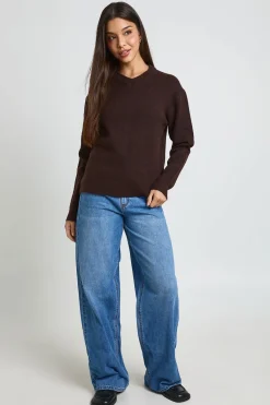 boohoo Synthétiquell Tricoté À Col V<Femme Pulls Et Gilets|Toutes Les Mailles