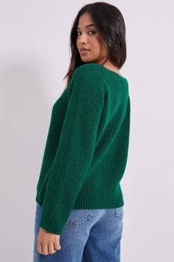 synthétiquell Tricoté Col V Petite Taille