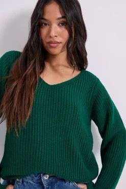 synthétiquell Tricoté Col V Petite Taille
