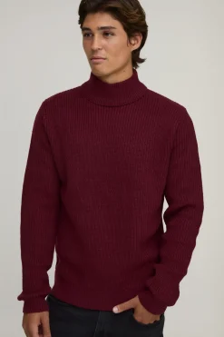 boohooMAN Synthétiquell Tricoté Côtelé À Col Roulé Coupe Régulière<Homme Tout Afficher|Maille
