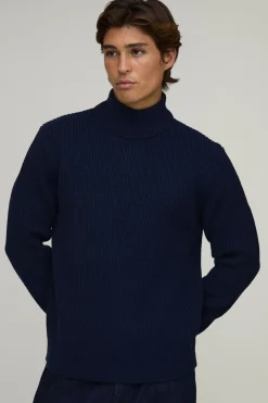 boohooMAN Synthétiquell Tricoté Côtelé À Col Roulé Coupe Regular<Homme Tout Afficher|Maille