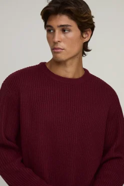 boohooMAN Synthétiquell Tricoté Côtelé À Coupe Décontractée<Homme Maille|Mailles