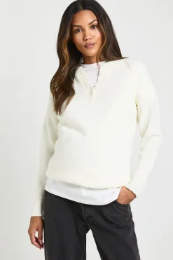 Synthétiquell Tricoté de Maternité à Boutons Style Henley