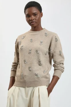 Synthétiquell Tricoté Douillet Orné En Mélange De Laine