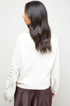 Oasis synthétiquell Tricoté à Détails Feuillage<Femme Pulls Et Gilets|Toutes Les Mailles