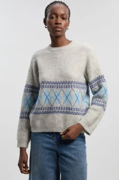 synthétiquell Tricoté Fairisle en Mélange de Laine d'Alpaga Premium