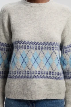 synthétiquell Tricoté Fairisle en Mélange de Laine d'Alpaga Premium
