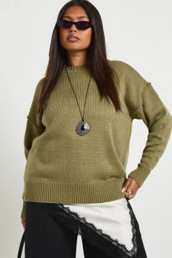 boohoo synthétiquell Tricoté Grande Taille à Coutures Apparentes<Femme Pulls Et Gilets|Toutes Les Mailles