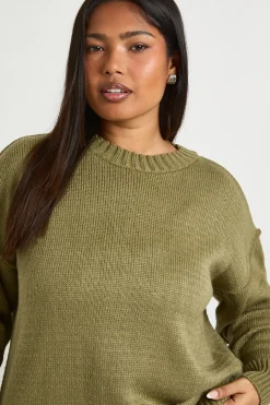 boohoo synthétiquell Tricoté Grande Taille à Coutures Apparentes<Femme Pulls Et Gilets|Toutes Les Mailles