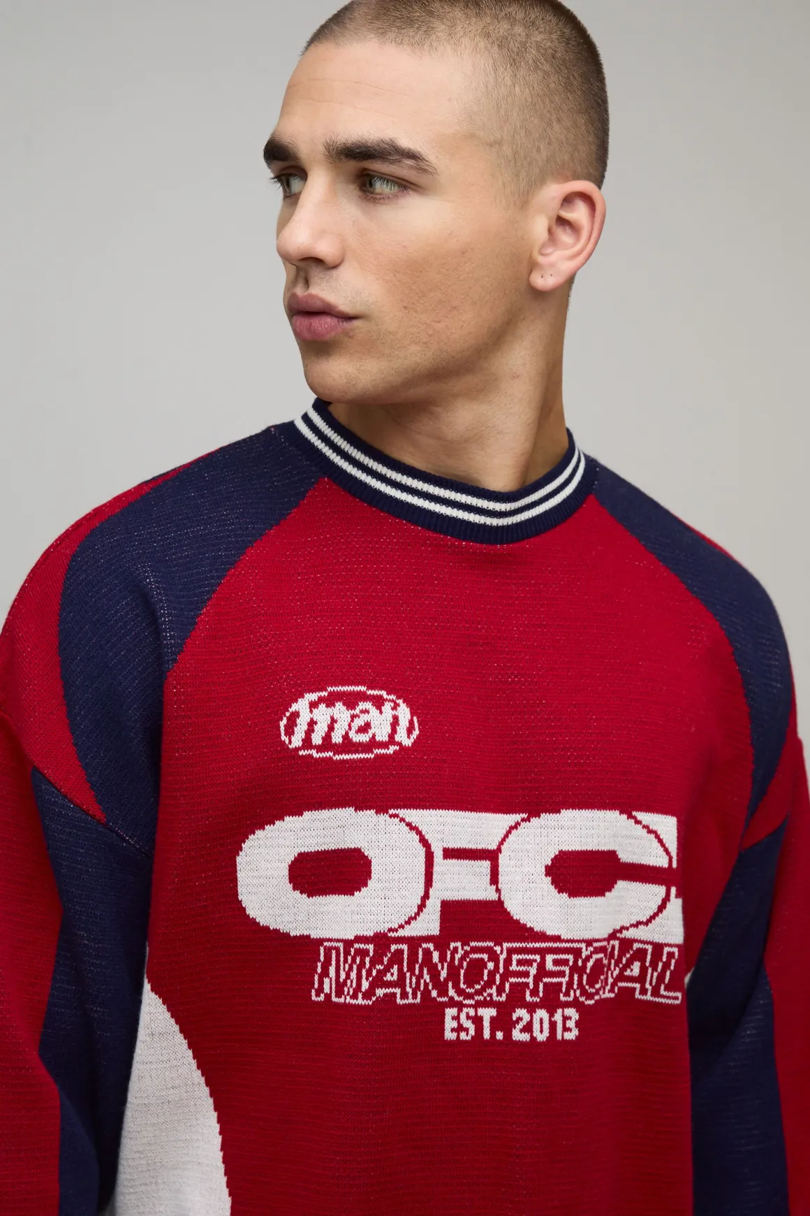 synthétiquell Tricoté Jacquard Moto Ample Décontracté