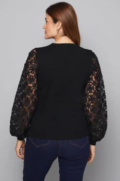 Wallis synthétiquell Tricoté à Manches en Dentelle<Femme Pulls Et Gilets|Toutes Les Mailles