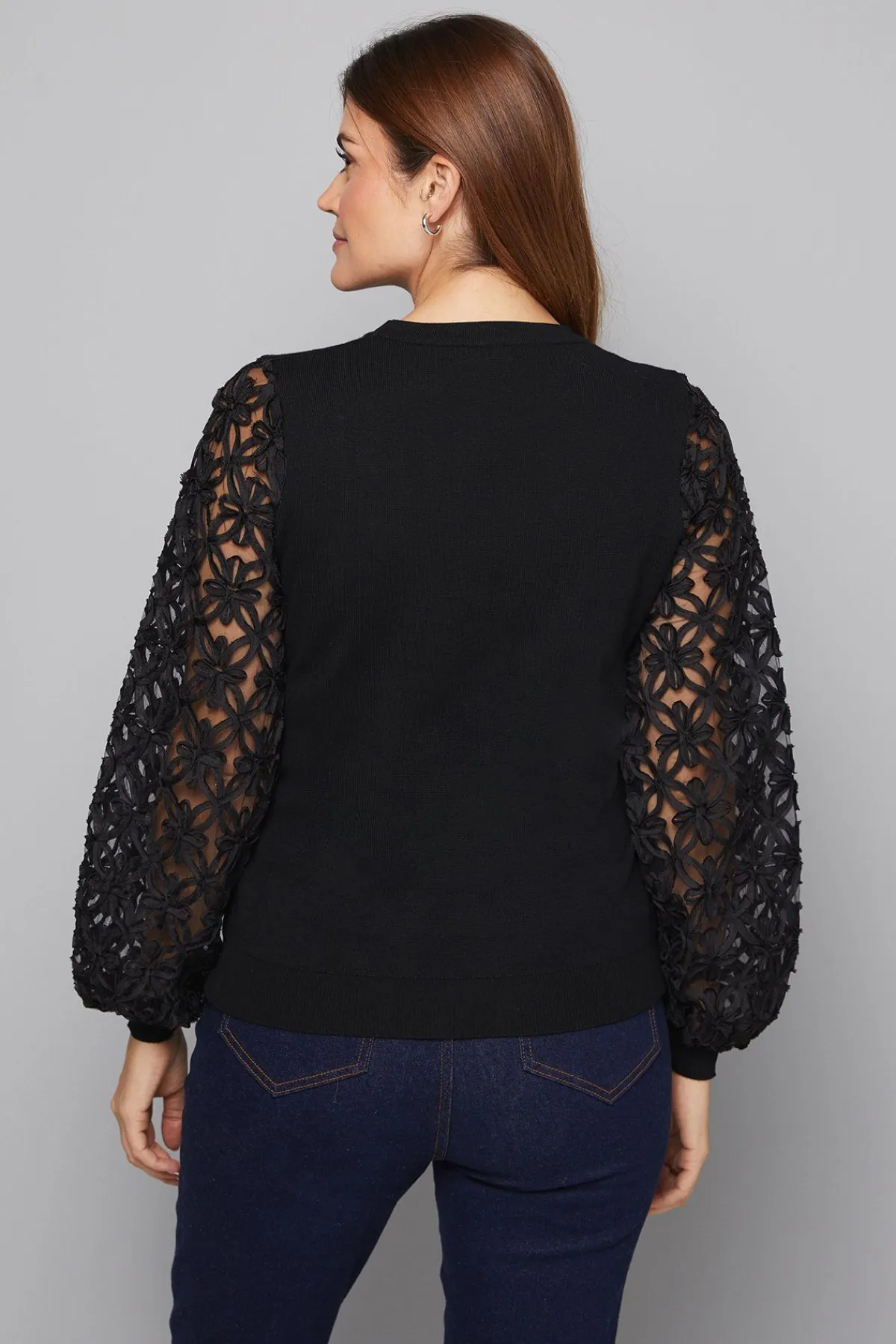 Wallis synthétiquell Tricoté à Manches en Dentelle<Femme Pulls Et Gilets|Toutes Les Mailles