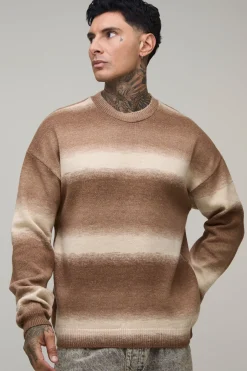 Synthétiquell Tricoté Ombré Décontracté Pour Grande Taille