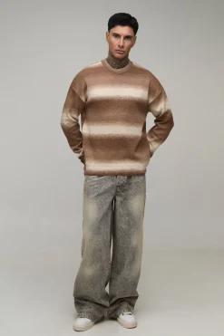 Synthétiquell Tricoté Ombré Décontracté Pour Grande Taille