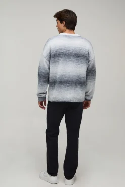 boohooMAN Synthétiquell Tricoté Ombré Doux Et Moelleux Coupe Décontractée<Homme Maille|Mailles