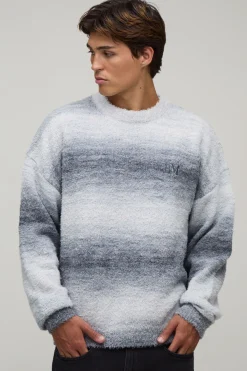 boohooMAN Synthétiquell Tricoté Ombré Doux Et Moelleux Coupe Décontractée<Homme Maille|Mailles