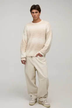 boohooMAN Synthétiquell Tricoté Ombré Doux Et Moelleux Coupe Décontractée<Homme Maille|Mailles
