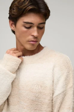 boohooMAN Synthétiquell Tricoté Ombré Doux Et Moelleux Coupe Décontractée<Homme Maille|Mailles