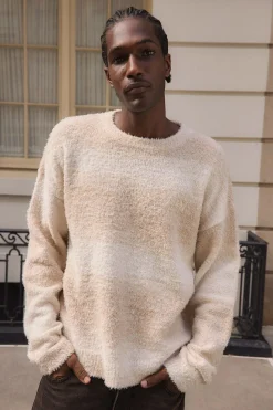 boohooMAN Synthétiquell Tricoté Ombré Doux Et Moelleux Coupe Décontractée<Homme Maille|Mailles