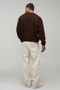 boohooMAN synthétiquell Tricoté Oversize Boxy à Point Losange<Homme Tout Afficher|Maille