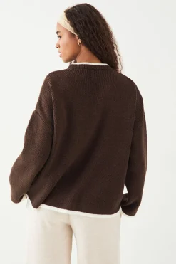 DSGN Studio synthétiquell Tricoté Oversize à Script Contrasté<Femme Pulls Oversize|Pulls Et Gilets