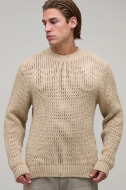 boohooMAN Synthétiquell Tricoté Épais À Texture Régulière<Homme Maille|Mailles