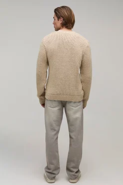 boohooMAN Synthétiquell Tricoté Épais À Texture Régulière<Homme Maille|Mailles