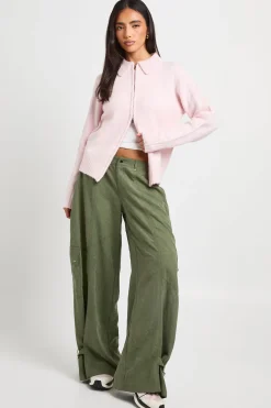 Synthétiquell Tricoté Zippé À Col