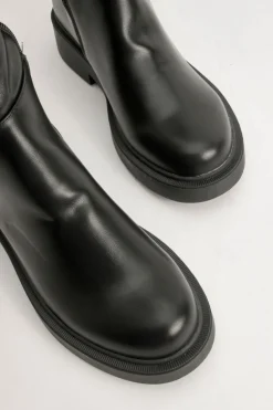 boohoo Tab Détail Bottes Mi-hautes< Bottes|Bottes Hautes