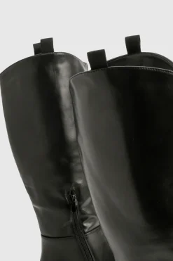 boohoo Tab Détail Bottes Mi-hautes< Bottes|Bottes Hautes