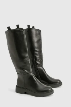 boohoo Tab Détail Bottes Mi-hautes< Bottes|Bottes Hautes